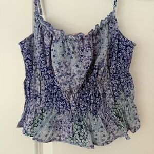 Showpo Blue and Purple Crop Top